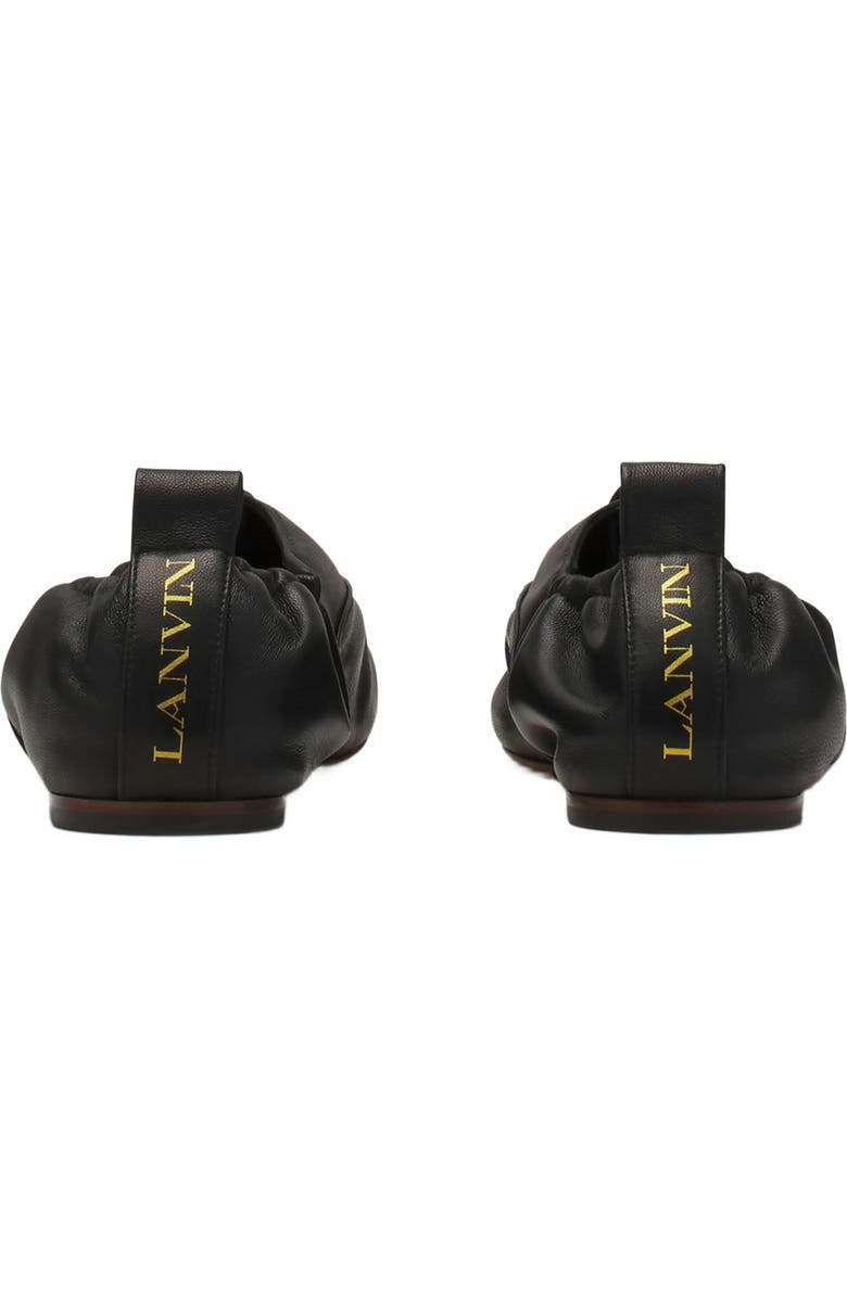 Lanvin Lace-Up Leather Slippers, Alternate, color,