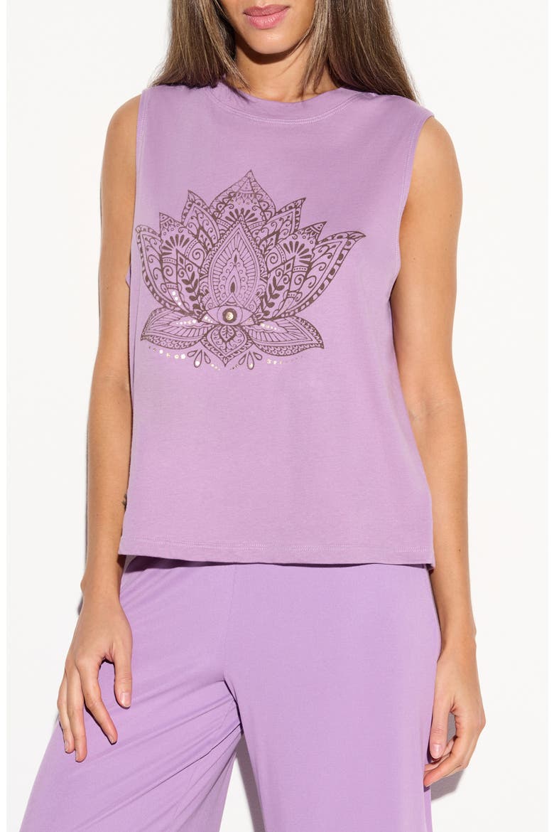 Mandala Lotus Vibe Tank, Main, color, AMETHYST
