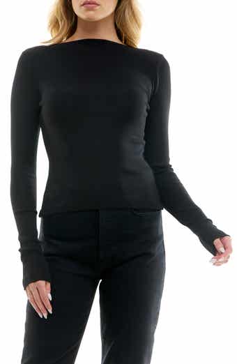 Urban Social Ribbed Boat Neck T-Shirt