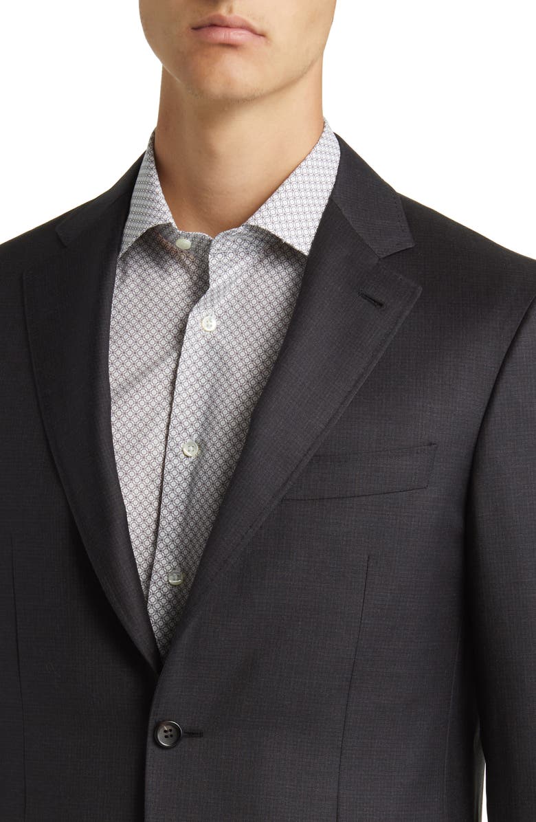 Canali Kei Trim Fit Plaid Wool Suit, Alternate, color,