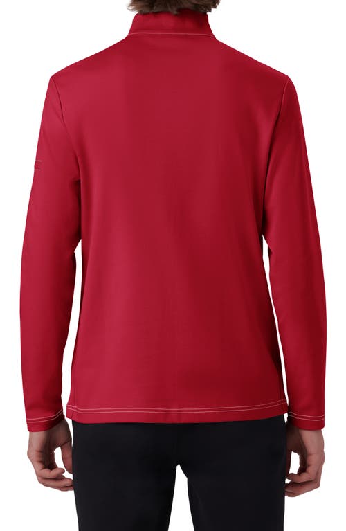 Bugatchi Quarter Zip Knit Pullover In Pink