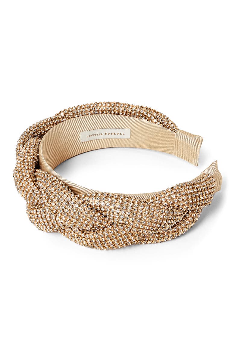 Bujou Puffy Braid Headband, Alternate, color, GOLD