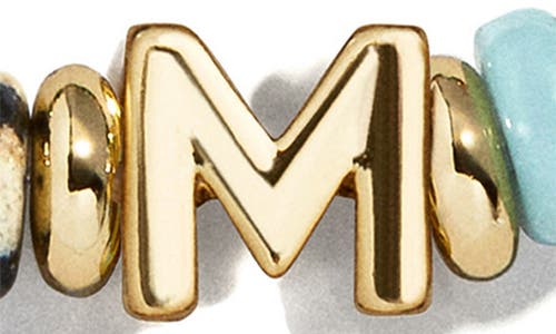Baublebar Amaris Semiprecious Initial Beaded Stretch Bracelet In Multi