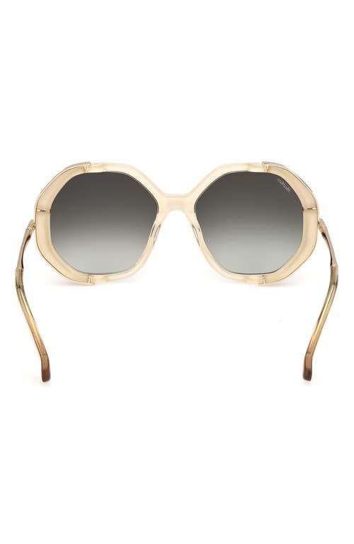 Max Mara 55mm Geometric Sunglasses In Multi