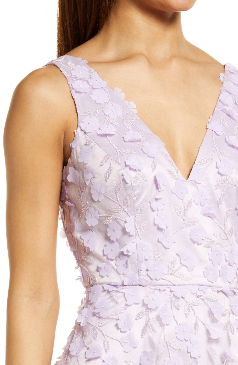 Eliza J 3D Floral Evening Gown, Alternate, color, 