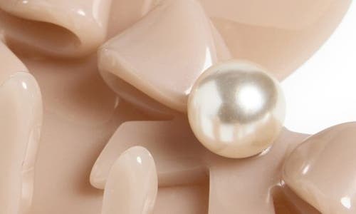 Alexandre De Paris Faux Pearl Claw Clip In Burgundy