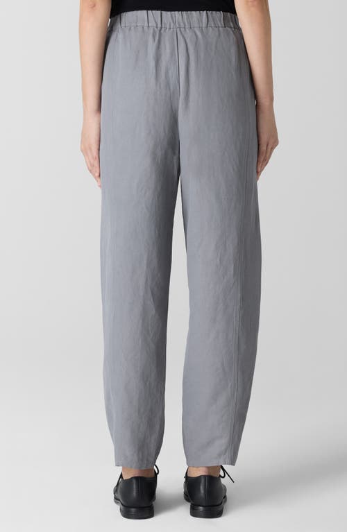 Eileen Fisher Silk Straight Ankle Pants In Greystone