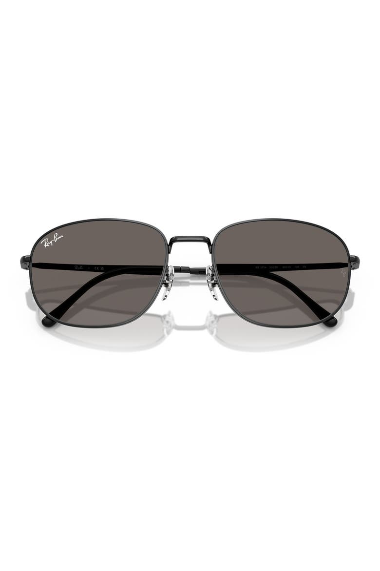60mm Pillow Sunglasses, Alternate, color, BLACK