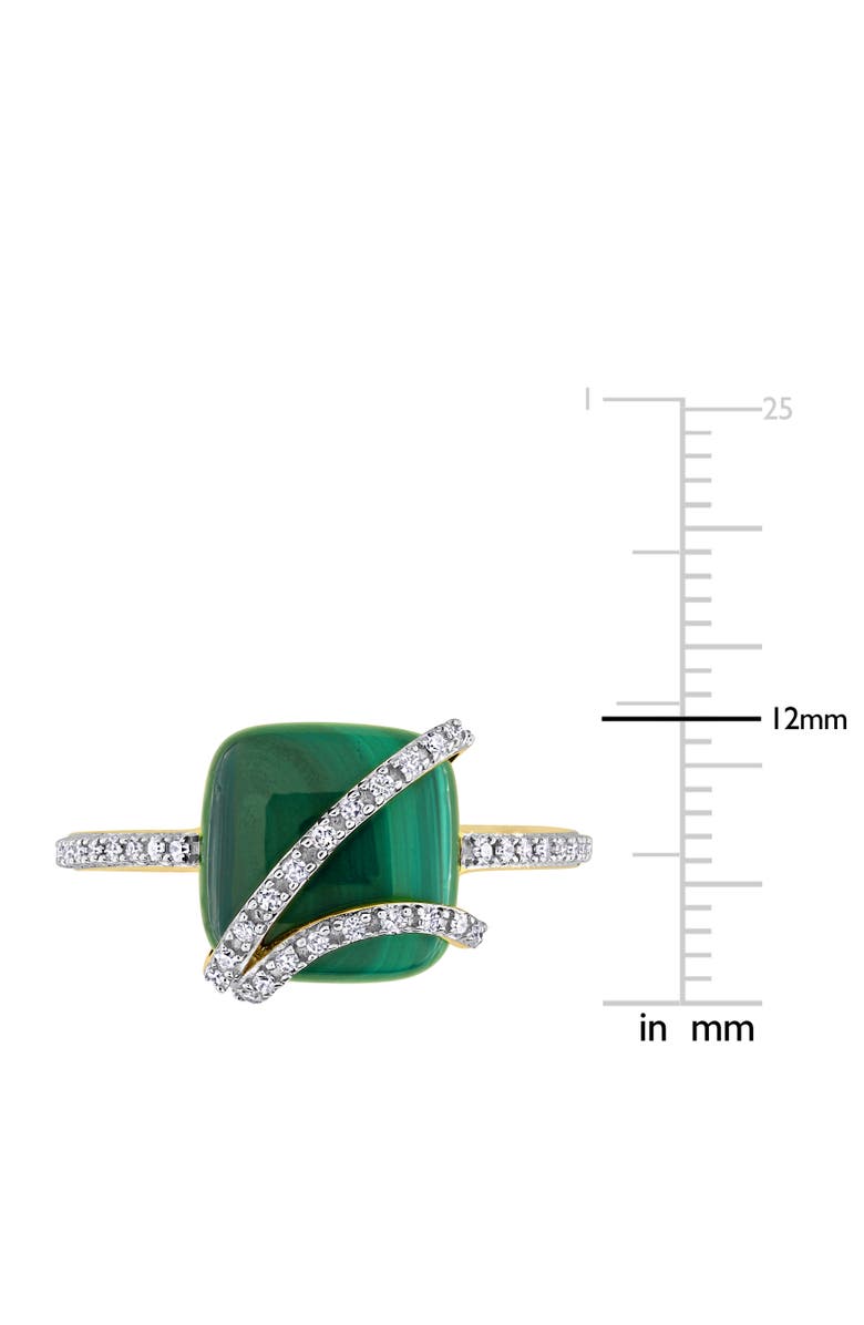 Julianna B. Malachite & Diamond Ring 10k, Alternate, color, Malachite