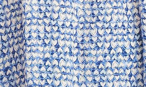 Karen Kane Heart Print Blouson Sleeve Top In Print