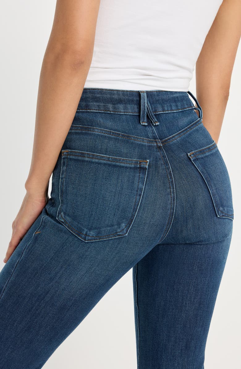 Good American Soft-Tech Good Classic Bootcut Jeans, Alternate, color, Indigo863