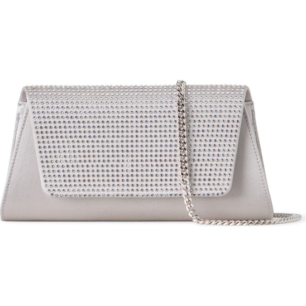 Akris Anouk Crystal Embellished Silk & Leather Clutch