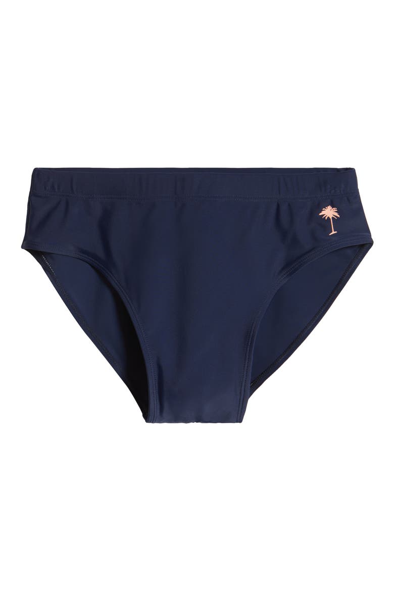 Solid Navy Swim Briefs, Alternate, color, NAVY