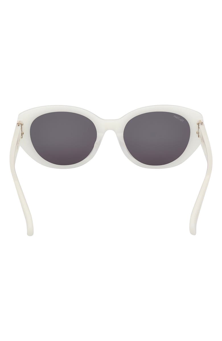 Max Mara 54mm Round Sunglasses, Alternate, color, White/Other / Smoke