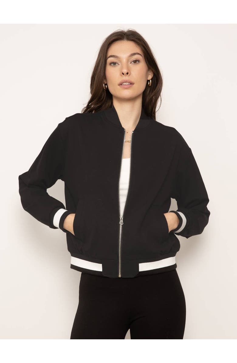 Central Park West Avalon Ponte Bomber, Main, color, Black