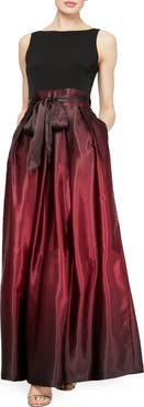 SLNY Ombrè Satin Woven Gown