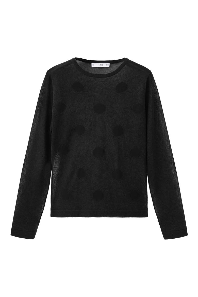 Dot Sweater, Alternate, color, BLACK