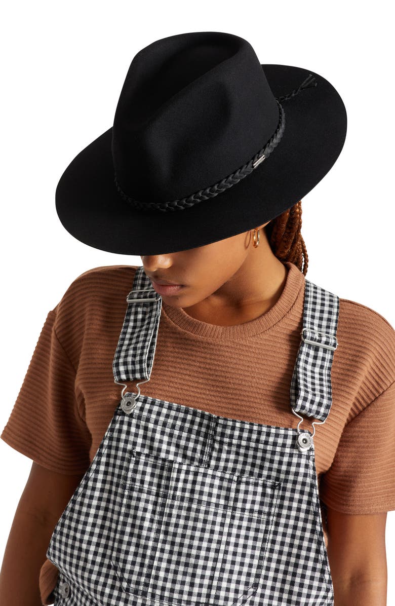 Brixton Messer Western Fedora, Alternate, color, Black