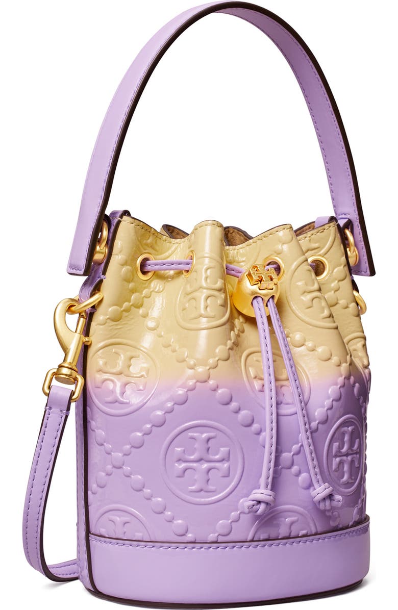 Tory Burch T Monogram Mini Leather Bucket Bag, Alternate, color,