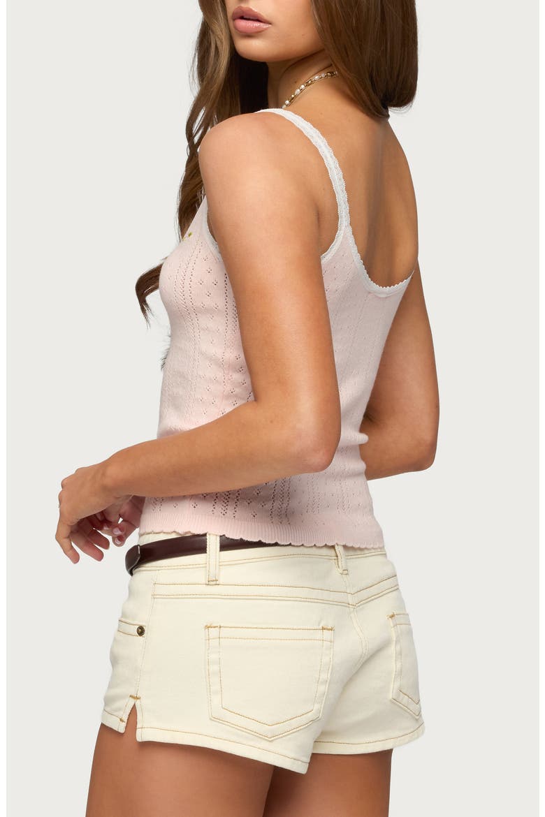 Rosaliee Pointelle Tank, Alternate, color, PINK