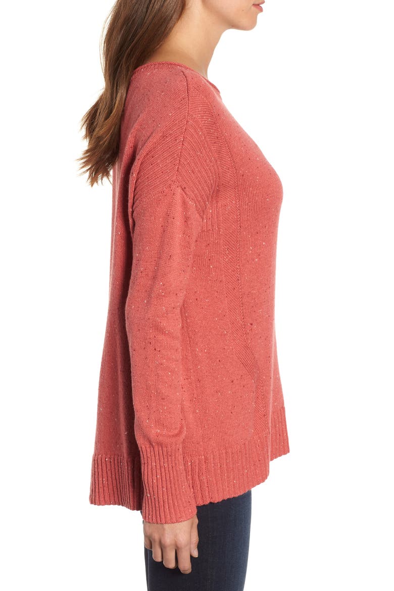 Back Zip Pullover, Alternate, color, PINK CEDAR CAMDEN NEP