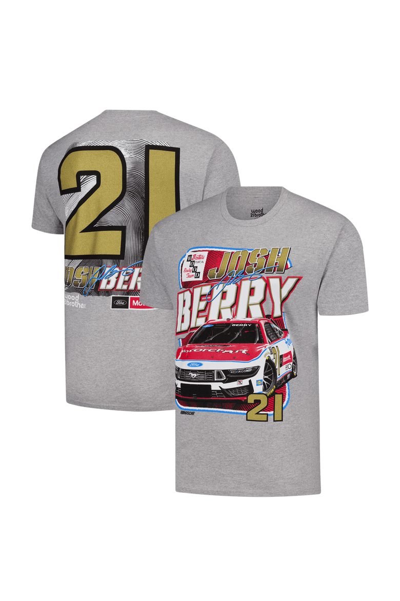 Men's Classic Ink Heather Gray Josh Berry 2-Spot T-Shirt, Main, color, Heather Gray