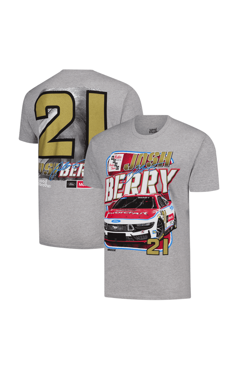 Classic Ink Men's Classic Ink Heather Gray Josh Berry 2-Spot T-Shirt, Main, color, Heather Gray