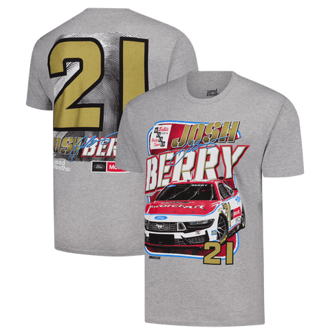 Men's Classic Ink Heather Gray Josh Berry 2-Spot T-Shirt