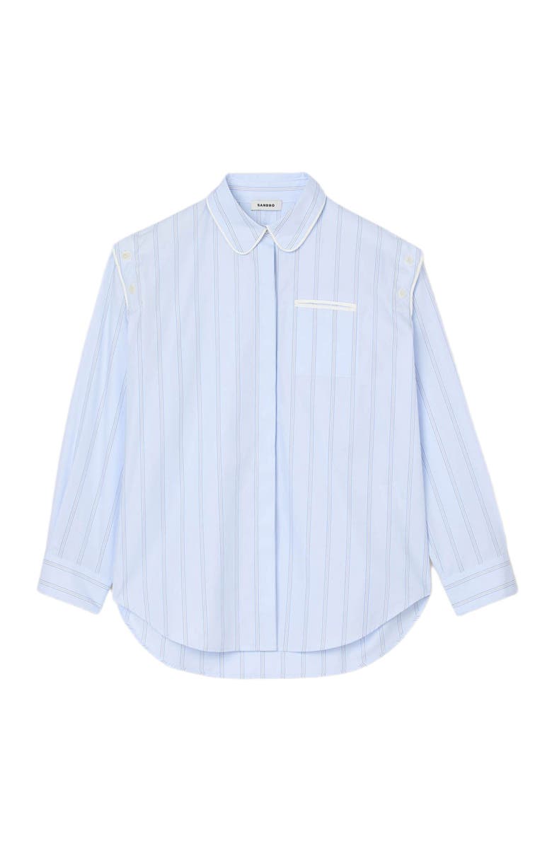 SANDRO Striped shirt, Alternate, color, Sky Blue