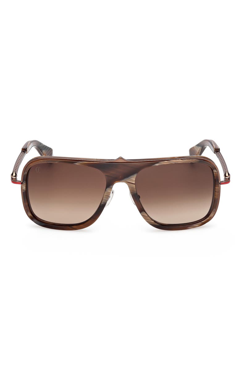 Christian Louboutin 58mm Navigator Sunglasses, Main, color,