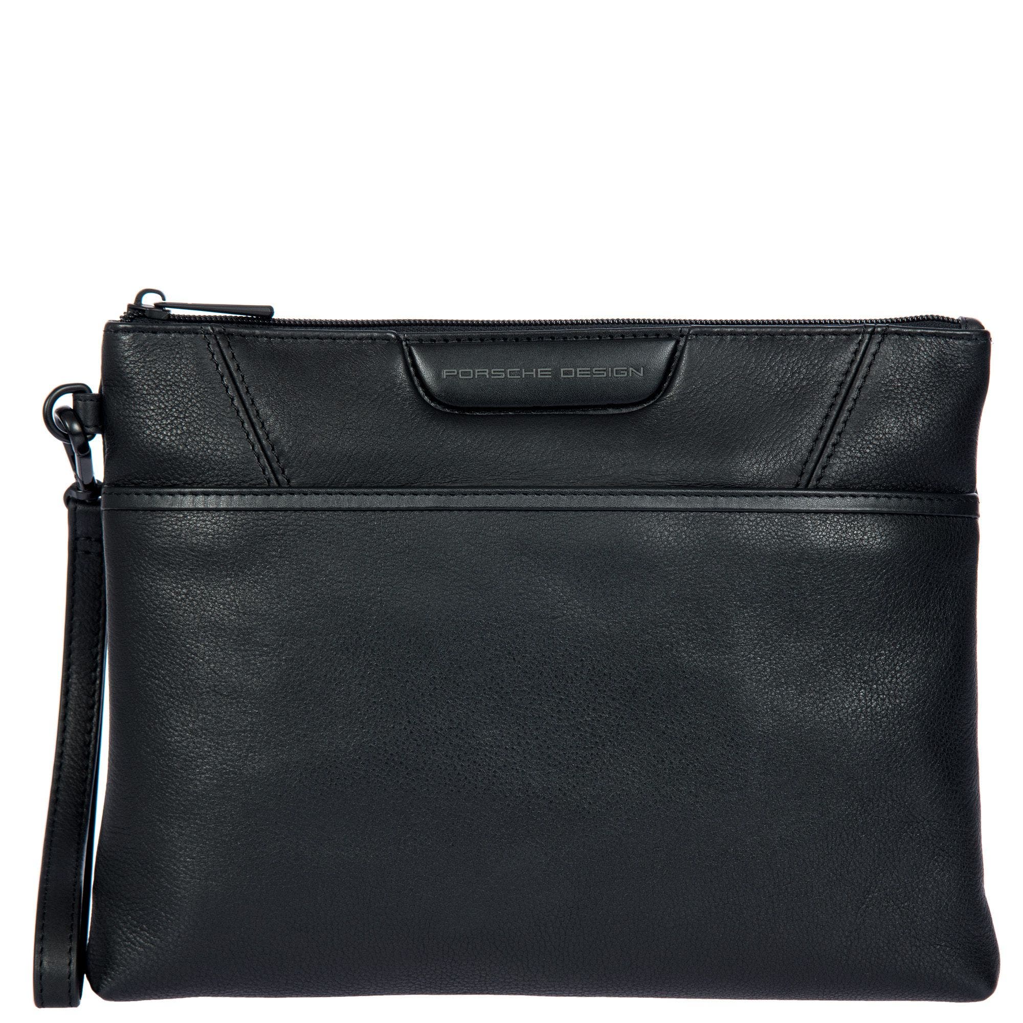 Porsche Design Roadster Leather EVO Clutch Bag, Main, color, Black