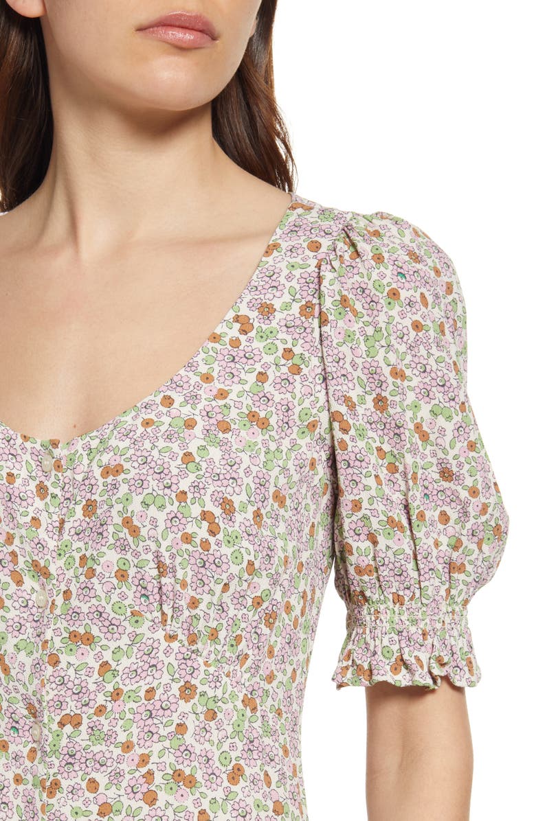 & Other Stories Print Puff Sleeve Dress, Alternate, color, 