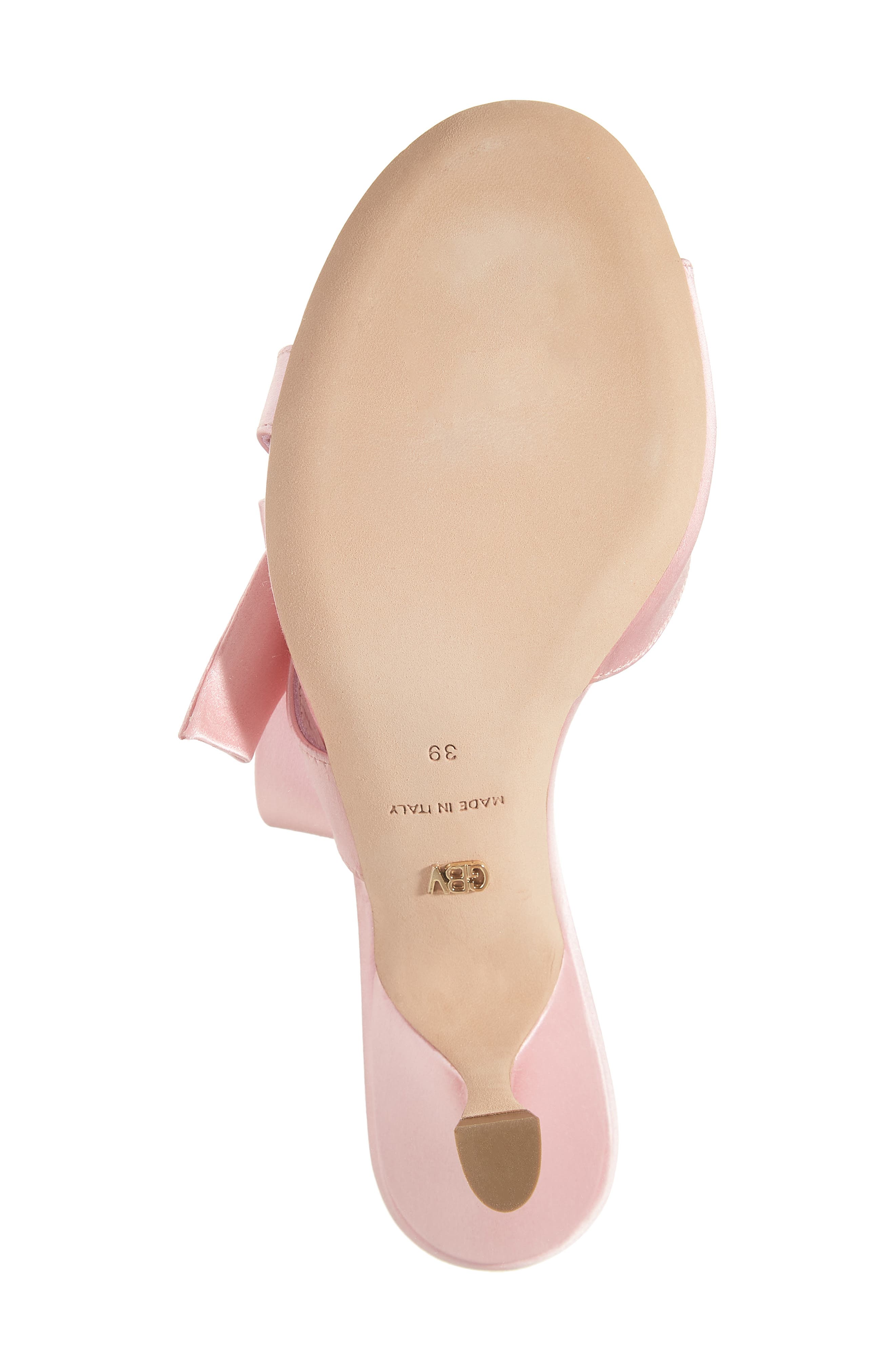 Bow Satin Sandal, Alternate, color, ROSE