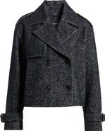 BCBGMAXAZRIA Short Trench Peacoat