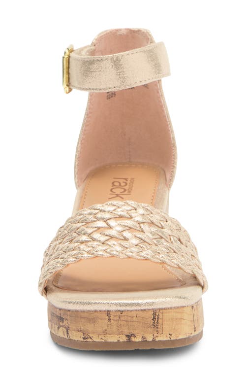 Nordstrom Rack Kids' Tayla Wedge Sandal In Gold