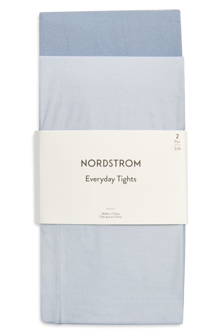 Everyday Assorted 2-Pack Sheer & Opaque Tights, Alternate, color, BLUE BLIZZARD