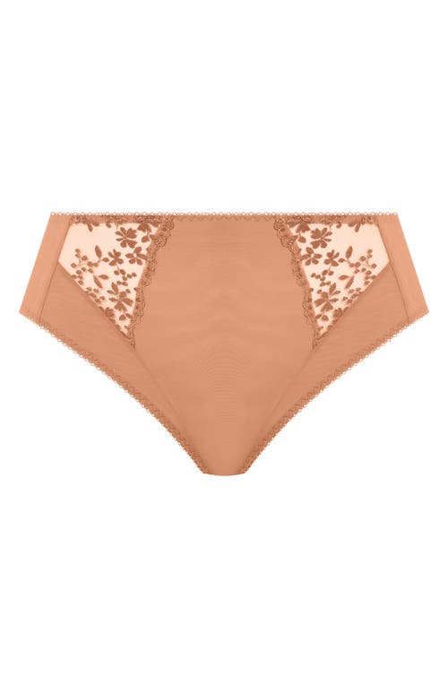 Elomi Zarla High Leg Briefs In Caf Au Lait