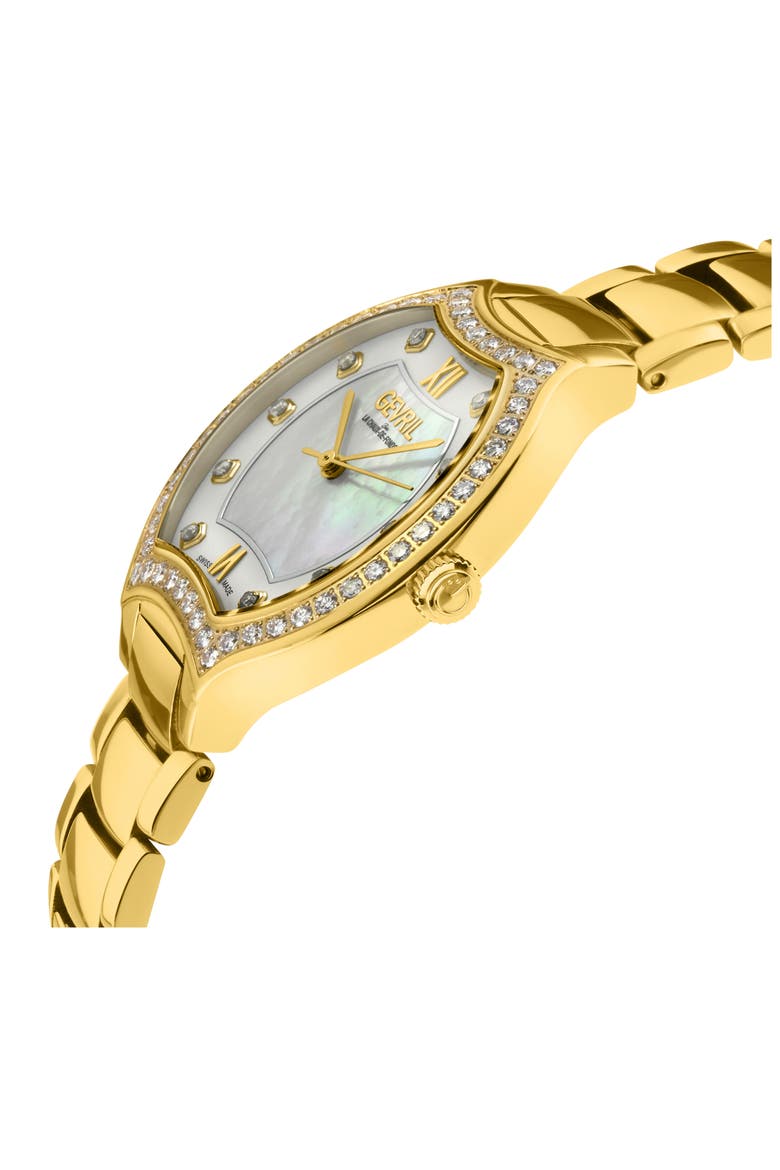 Lugano Diamond Bracelet Watch, 35mm, Alternate, color, GOLD
