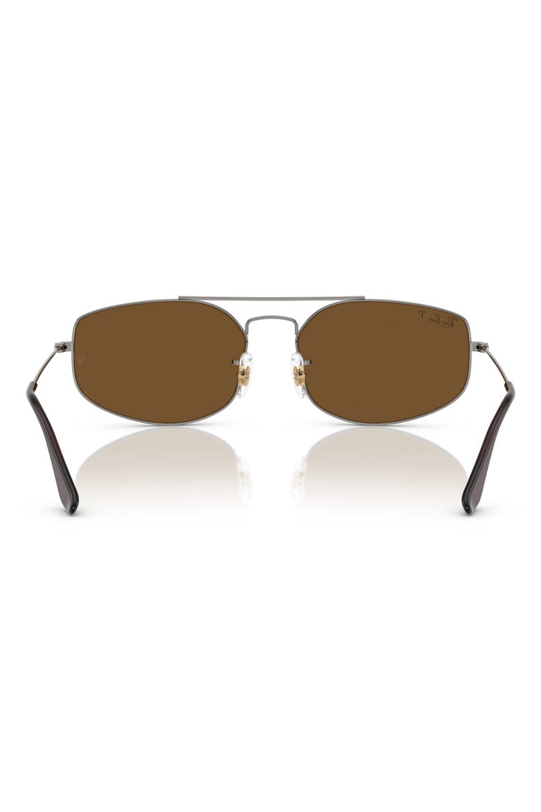 Explorer V 60mm Polarized Irregular Sunglasses, Alternate, color, GUNMETAL