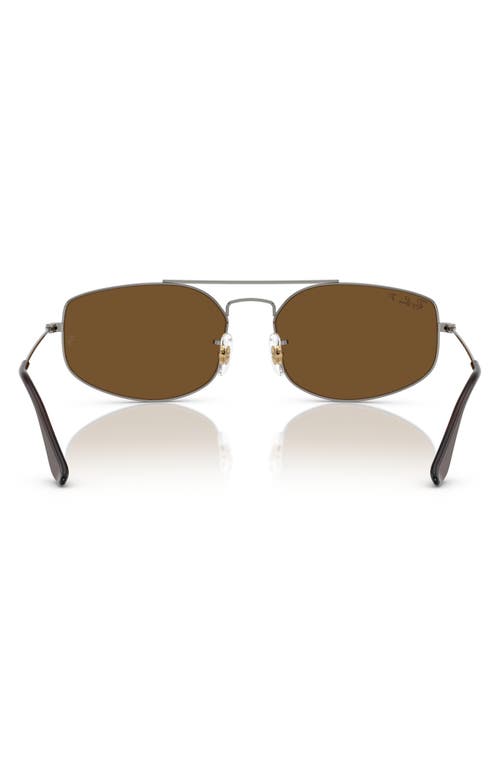 Ray Ban Ray-ban Explorer V 60mm Polarized Irregular Sunglasses In Gunmetal