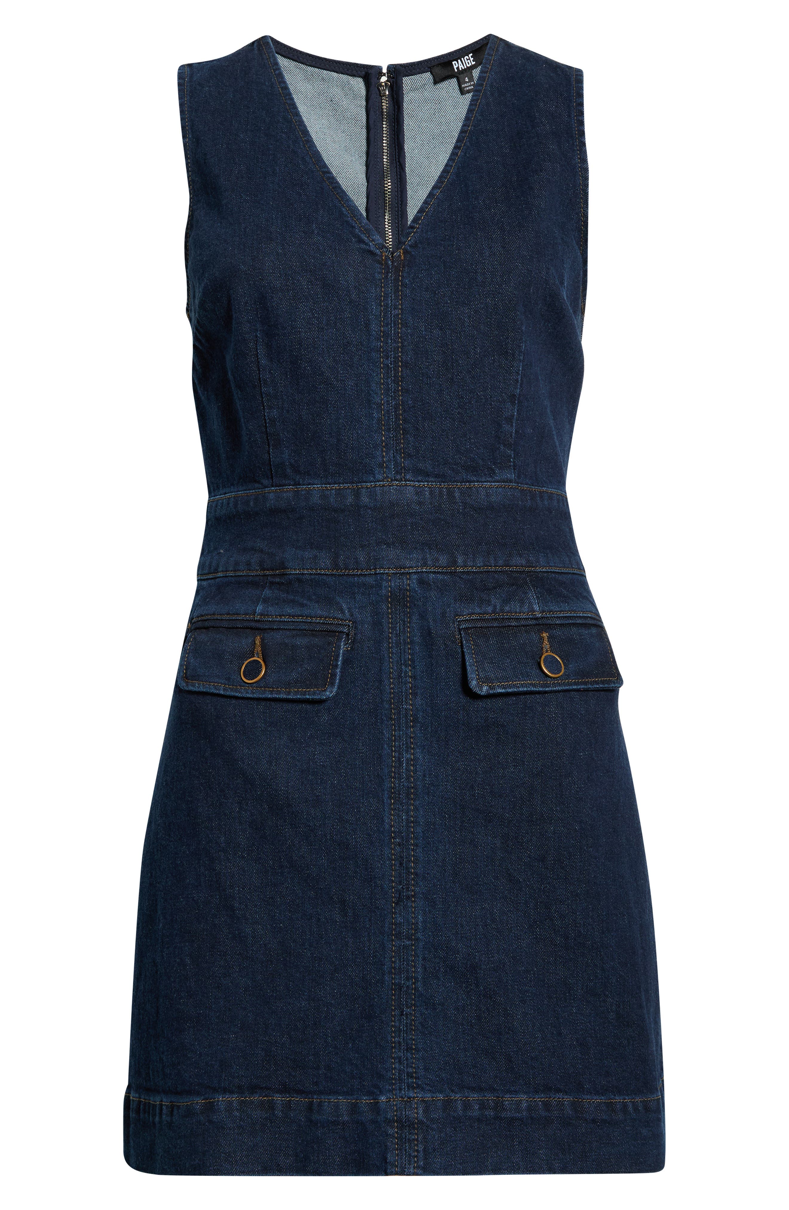 paige dekalb denim mini dress PAIGE Dekalb Denim Mini Dress