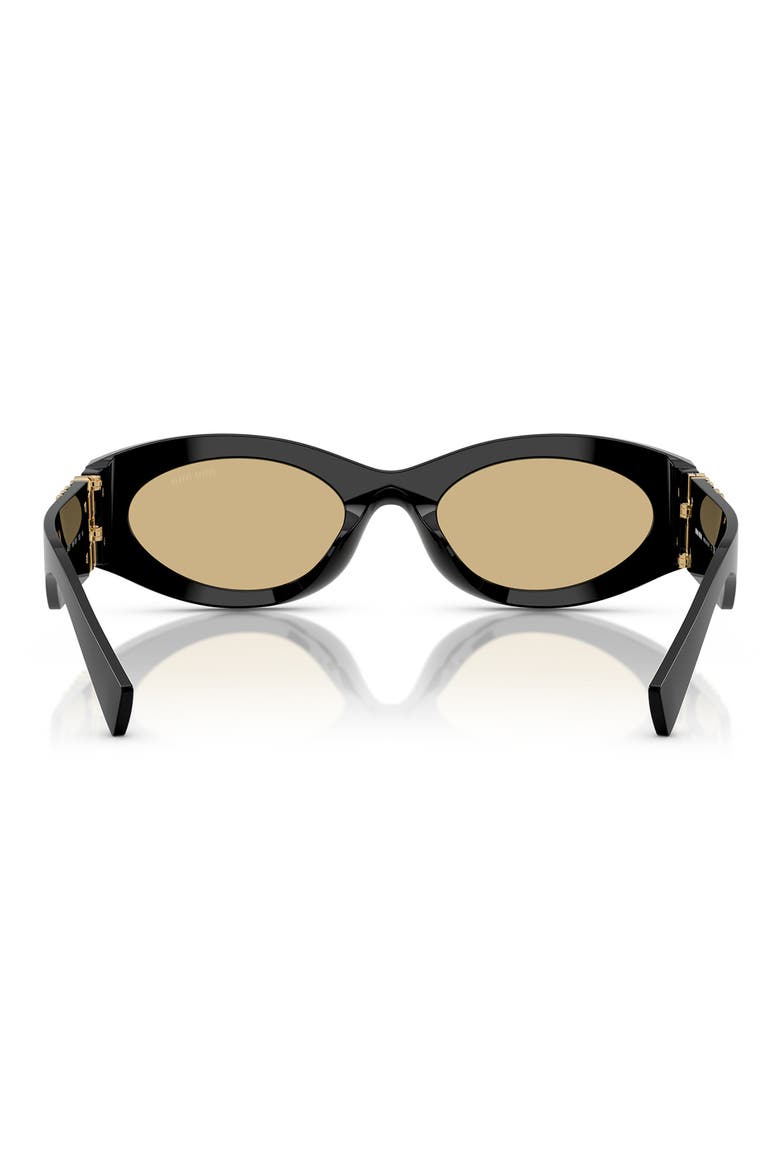 54mm Rectangular Sunglasses, Alternate, color, BLACK / YELLOW