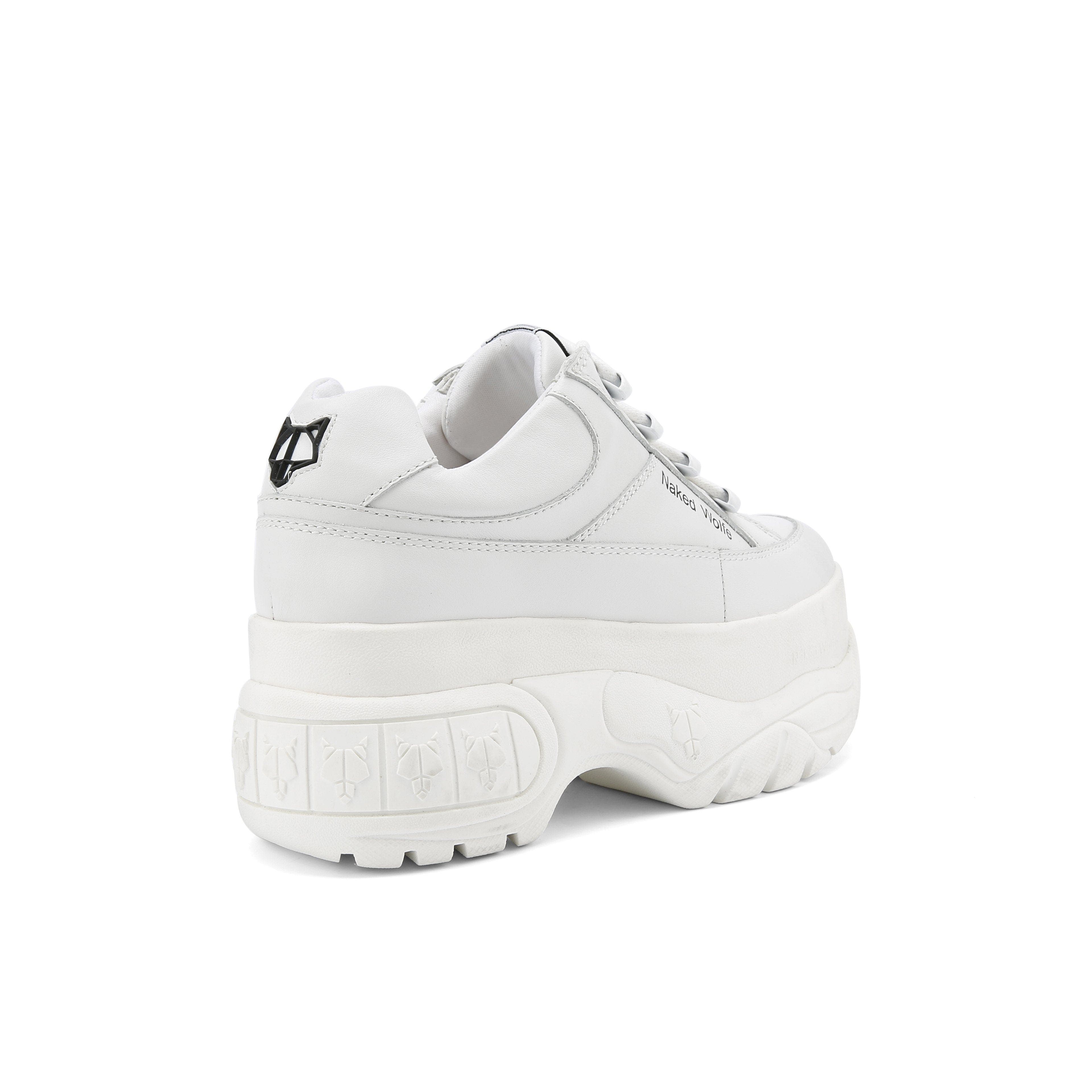 Naked Wolfe Sporty Leather Sneaker, Alternate, color, White