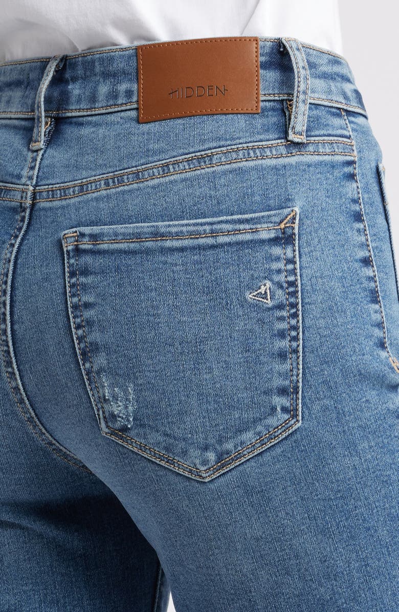 HIDDEN JEANS High Waist Crop Jeans, Alternate, color, Medium Wash