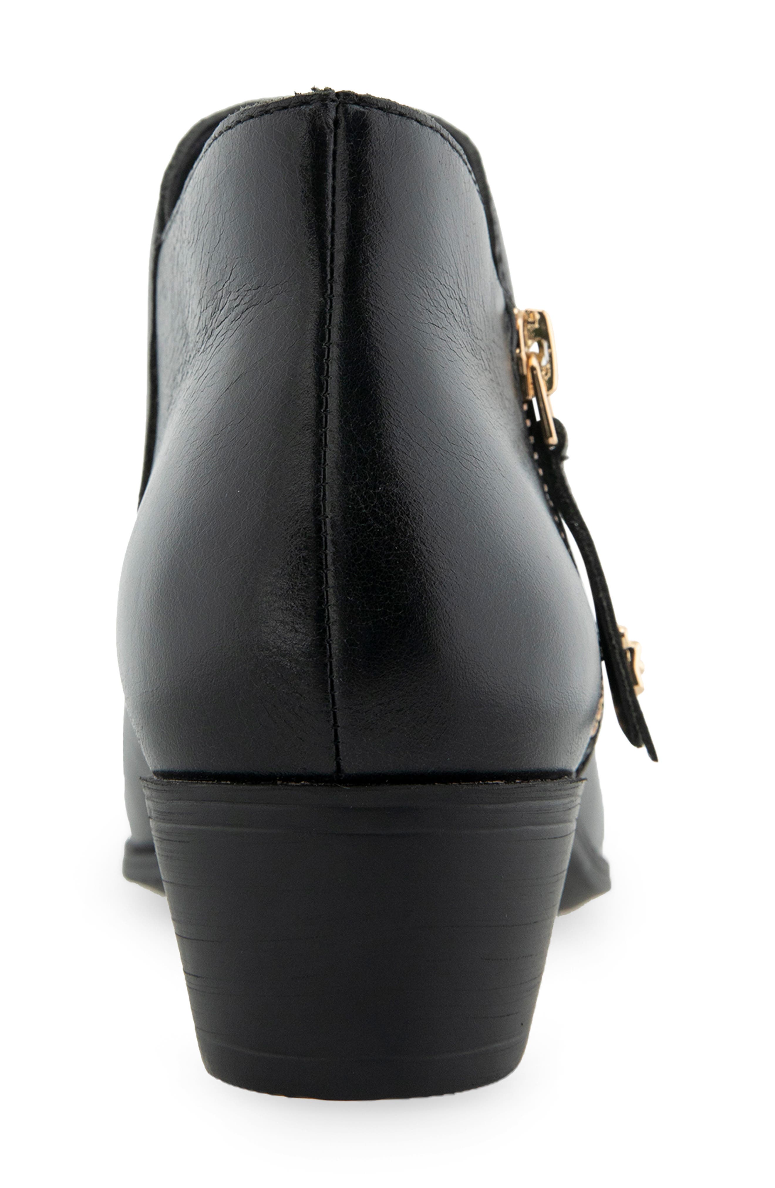 Aerosoles Collaroy Side Zip Bootie, Alternate, color, 605 Black Brn Lthr