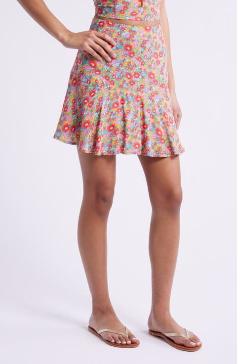 Las Dalias Floral Skort