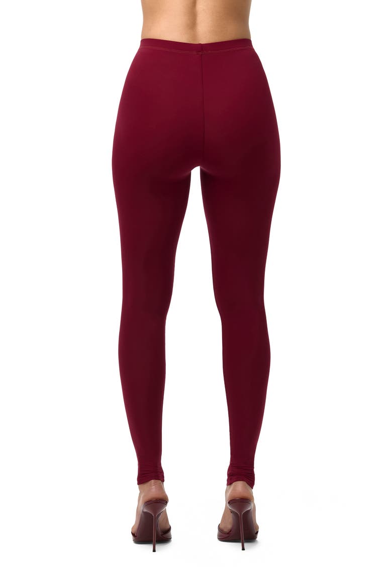 High Waist Leggings, Alternate, color, SANGRIA