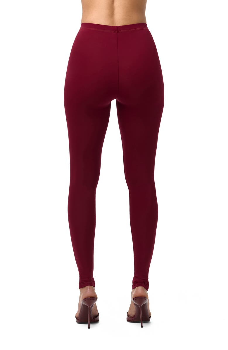 Naked Wardrobe High Waist Leggings, Alternate, color, Sangria