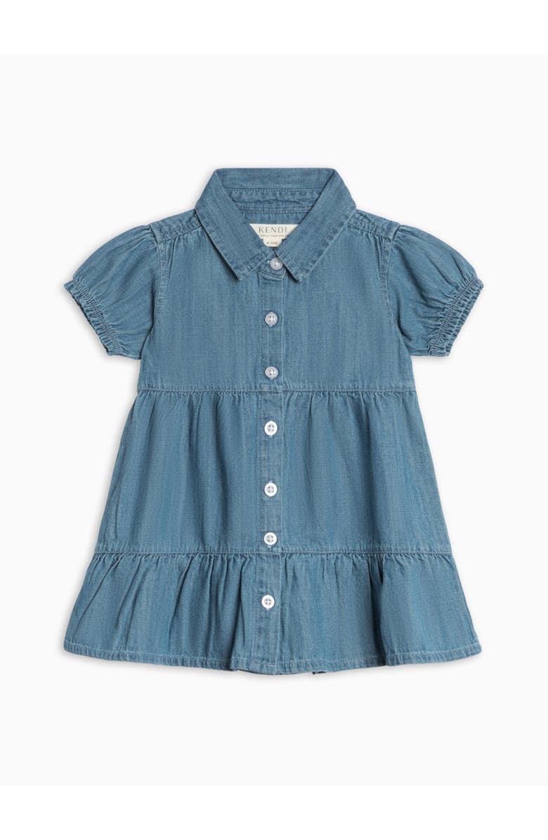 KENDI by Colored Organics Organic Milly Chambray Shirt Dress, Alternate, color, Chambray