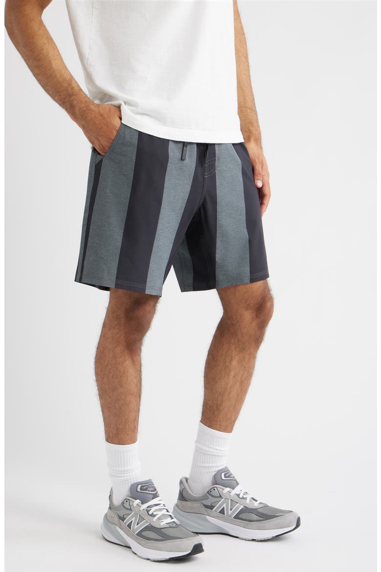 Tempo Tech Shorts, Alternate, color, BLACK STRIPE